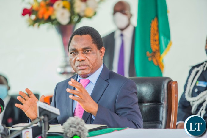 President Hakainde Hichilema addressing a Press Conference at State House on Thursday, 30th September, 2021.