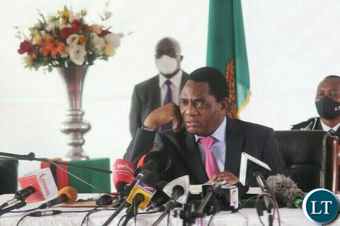 President Hakainde Hichilema addressing a Press Conference at State House on Thursday, 30th September, 2021.