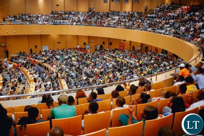 Youth attending the National Youth Indaba at the Mulungushi Conference Centre